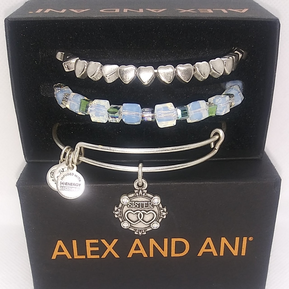 Alex & Ani Sister & Heart Set